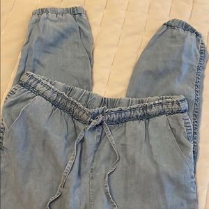 H&M Divided Lightweight Chambray Jogger Pants Sz 4